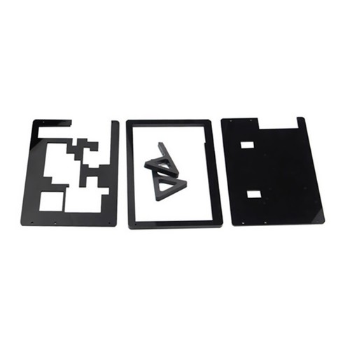 Black front back shell - &,